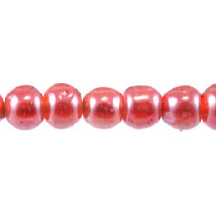 6mm Round Transparent Lustre - Red