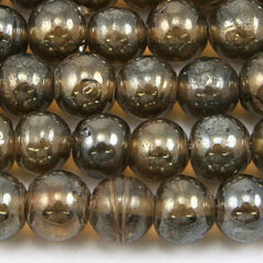 Beads, 8mm Round, Transparent Lustre, CRYSTAL
