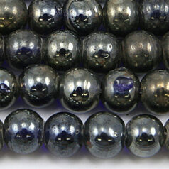 Beads, 8mm Round, Transparent Lustre, COBALT BLUE