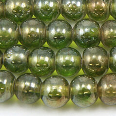 Beads, 8mm Round, Transparent Lustre, PALE GREEN