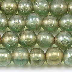 Beads, 8mm Round, Transparent Lustre, CHARTREUSE