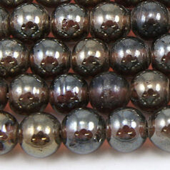 Beads, 8mm Round, Transparent Lustre, AMETHYST