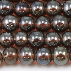 Beads, 8mm Round, Transparent Lustre, VIOLET