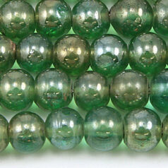 Beads, 8mm Round, Transparent Lustre, LIGHT GREEN AQUA