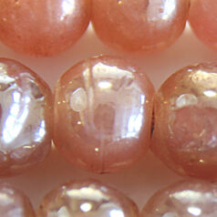 Beads, 8mm Round, Transparent Lustre, PINK OPAL