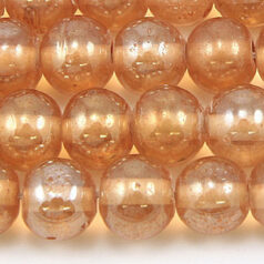 Beads, 10mm Round, Transparent Lustre, ROSALINE