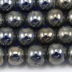 Beads, 10mm Round, Transparent Lustre, DARK SAPPHIRE