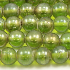 Beads, 10mm Round, Transparent Lustre, CHARTREUSE