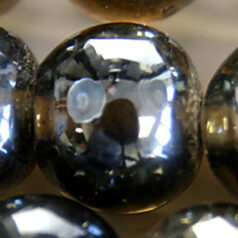 Beads, 12mm Round, Transparent Lustre, GREY