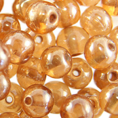 Beads, 12mm Round, Transparent Lustre, ROSALINE