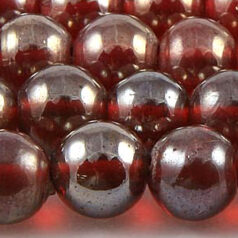 Beads, 12mm Round, Transparent Lustre, ROSE
