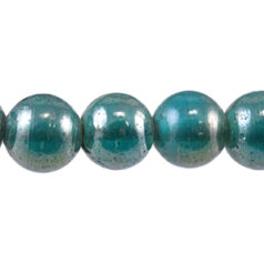 12mm Round Transparent Lustre - Teal