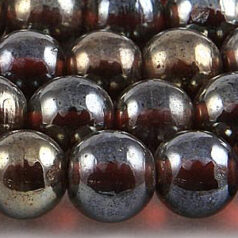 Beads, 12mm Round, Transparent Lustre, VIOLET
