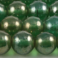 Beads, 12mm Round, Transparent Lustre, LIGHT GREEN AQUA