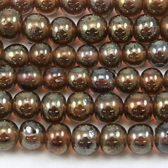 Beads, 6mm Round,  Transparent Lustre,  PURPLE IRIS