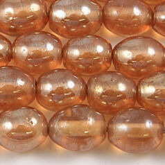Beads, Glass Beads, 8x10mm Oval Transparent Lustre, ROSALINE