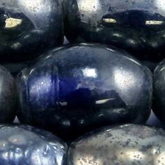 Beads, Glass Beads, 8x10mm Oval Transparent Lustre, COBALT BLUE
