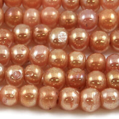 Beads, 6mm Round,  Transparent Lustre,  PINK OPAL
