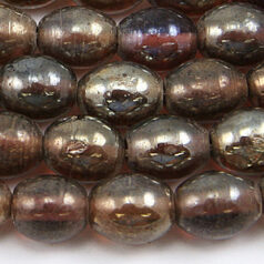 Beads, Glass Beads, 8x10mm Oval Transparent Lustre, AMETHYST