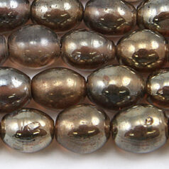 Beads, Glass Beads, 8x10mm Oval Transparent Lustre, VIOLET