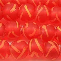 10mm Rnd. Trans. Matte Brushmark - Red