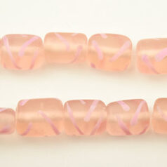 14mm Flat Tube Trans Matt Brushmark - Pink