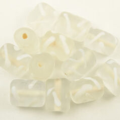 14mm Flat Tube Trans Matt Brushmark - Crystal