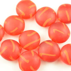 14mm Flat Disc Trans Matt Brushmark - Red