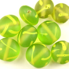 14mm Flat Disc Trans Matt Brushmark - Green