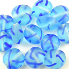14mm Flat Disc Trans Matt Brushmark - Blue