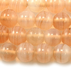 Beads, Glass Beads,  10mm Round Opal Swirl, PEACH