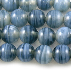 Glass Bead, 10mm Round Opal Swirl - Montana