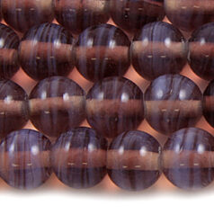 Beads, Glass Beads,  10mm Round Opal Swirl, PURPLE