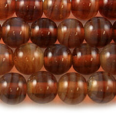 Beads, Glass Beads,  10mm Round Opal Swirl, BROWN