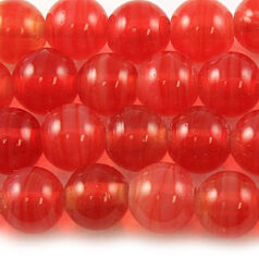 Beads, Glass Beads,  10mm Round Opal Swirl, RED