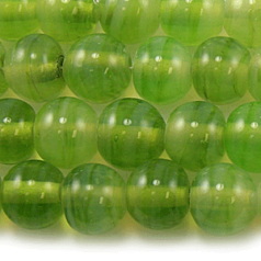 Beads, Glass Beads,  10mm Round Opal Swirl, LIGHT GREEN