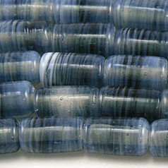 Beads, Glass Beads, 14x9mm Tube Opal Swirl, MONTANA