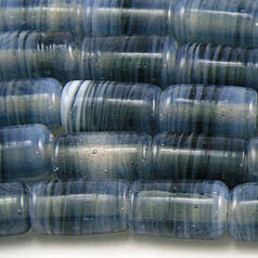 Beads, Glass Beads, 14x9mm Tube Opal Swirl, MONTANA