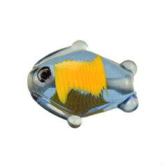 Beads, 19mmx15mm, Glass Fish Fancy, - Turquoise