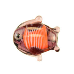 Beads, 19mmx15mm, Glass Fish Fancy, Amethyst