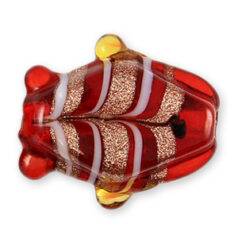 Beads, 18x17mm Fish,  RED