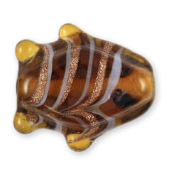 Beads, 18x17mm Fish,  LIGHT TOPAZ