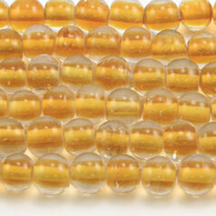 Beads, Glass Beads, 8mm Round Colourlined, AMBER