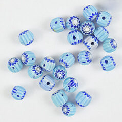 6mm Round Chevron - Light Blue