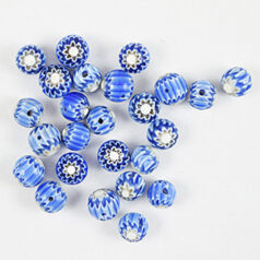 6mm Round Chevron - Blue