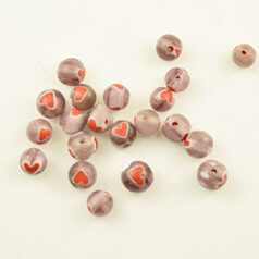 5mm Round Heart - Mauve