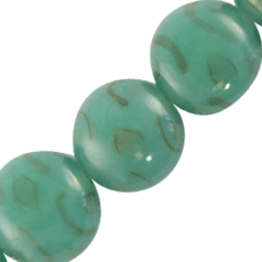 Beads, Glass Beads, 17x10mm - Disc Hole size: 1.5mm - Turquoise