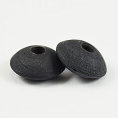 18x10mm Rondelle - Black Frosted