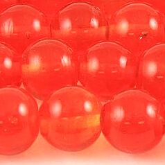 Beads 12mm Round Transparent, ORANGE