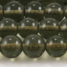 Beads 12mm Round Transparent, GREY